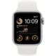 Apple Watch SE (2022) Aluminiumgehäuse silber, Sportarmband weiss Galerie