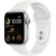Apple Watch SE (2022) Aluminiumgehäuse silber, Sportarmband weiss Galerie
