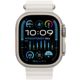Apple Watch Ultra 2 Titangehäuse, Ocean Armband weiß Galerie
