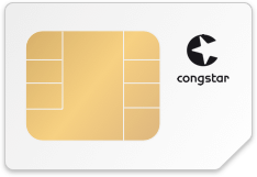 SIM-Karte mit Logo von congstar