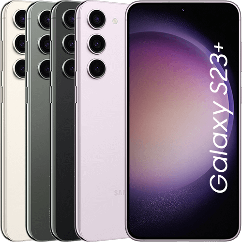 Samsung Galaxy S23+ in verschiedenen Ansichten