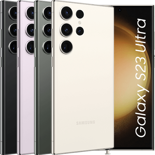 Samsung Galaxy S23 Ultra in verschiedenen Ansichten