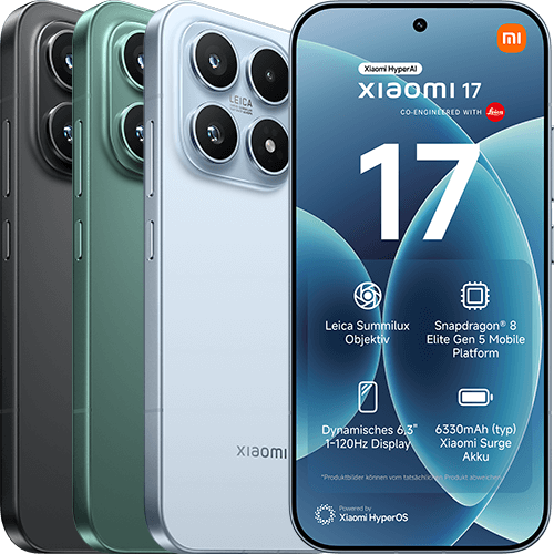 Xiaomi 17 in verschiedenen Ansichten