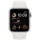 Apple Watch SE 2022 Aluminiumgehäuse silber, Sportarmband weiss Galerie