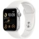 Apple Watch SE 2022 Aluminiumgehäuse silber, Sportarmband weiss Galerie