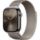 Apple Watch Series 10 Titangehäuse natur, Milanaise Armband natur Galerie