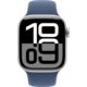 Apple Watch Series 10 Aluminiumgehäuse silber, Sportarmband denim