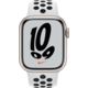 Apple Watch Series 7 Aluminiumgehäuse polarstern, Nike Sportarmband pure platinum/schwarz