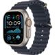 Apple Watch Ultra 2 Titangehäuse natur, Ocean Armband marine Galerie