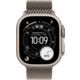 Apple Watch Ultra 3 Titangehäuse Natur, Milanaise Armband Natur Galerie