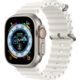 Apple Watch Ultra Titangehäuse, Ocean Armband weiss Galerie