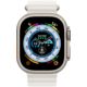 Apple Watch Ultra Titangehäuse, Ocean Armband weiss