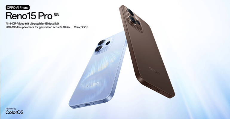 Oppo Reno15 Pro (5G): Eleganz kombiniert mit kreativer High-End-Fotografie