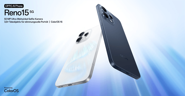 Oppo Reno15 (5G) – Eleganz, Leistung und Ausdauer