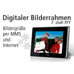 Digitaler Bilderrahmen: Neue Fotos per MMS und Internet