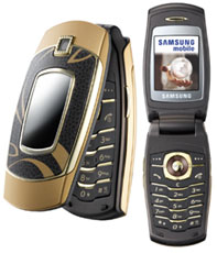 Frauenhandy im Kroko-Look: das Samsung E500